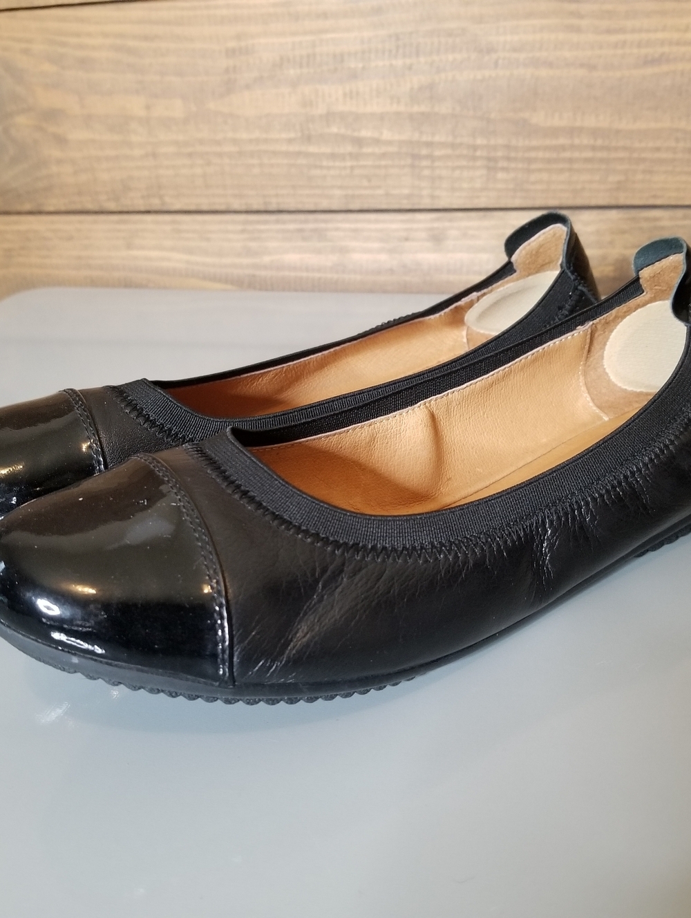 Joseph Seibel Pippy European Black LeatherAir Cushioned Ballerina Flats Sz 41/10